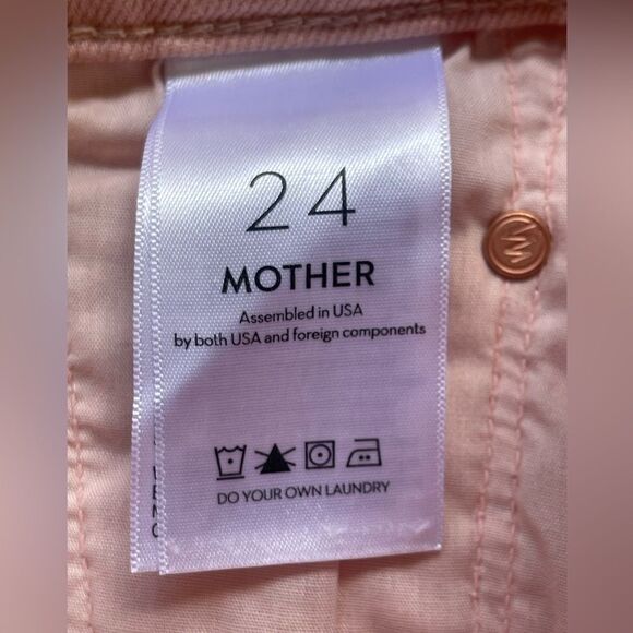 MOTHER Superior The Insider Hover jeans Peach Parfait NWT.  24 - Picture 9 of 10